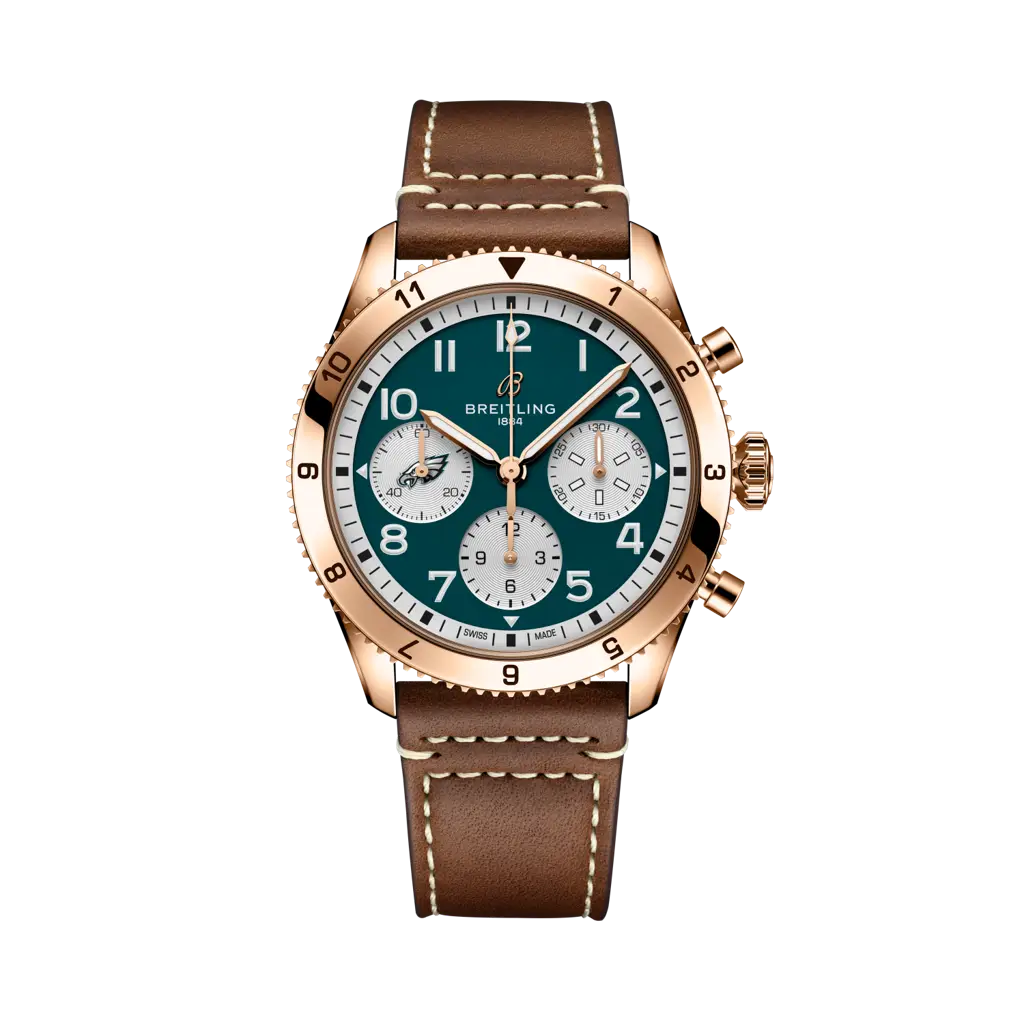 Breitling Classic AVI Chronograph 42 Super Bowl LIX Philadelphia Eagles Limited Edition R233802A1L1X1