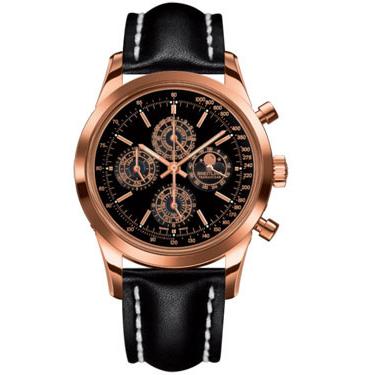 Breitling Transocean Chronograph QP R2931012/BB67-leather-black-deployant