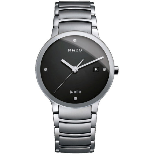 Rado Centrix Jubile Black Diamond Dial Stainless Steel Mens Watch R30927713