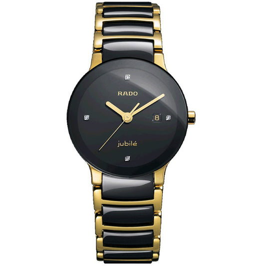 Rado Centrix Jubile Black Dial Two Tone Ceramic Women Watch R30930712