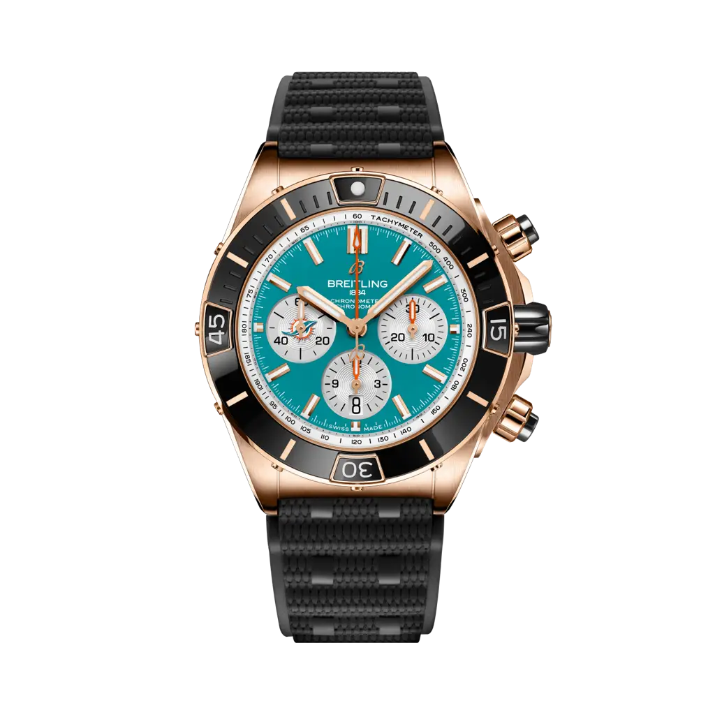 Breitling Super Chronomat B01 Chronograph 44 NFL Miami Dolphins RB01366A1L2S1