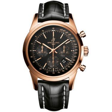 Breitling Transocean 01 Chronograph Red Gold RB015212/BB16-croco-black-folding