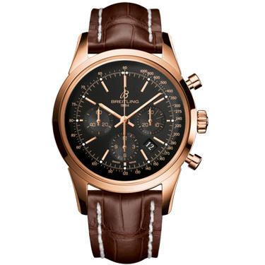 Breitling Transocean 01 Chronograph Red Gold RB015212/BB16-croco-brown-folding