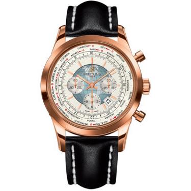 Breitling Transocean Chronograph Unitime Red Gold RB0510U0/A733-leather-black-deployant