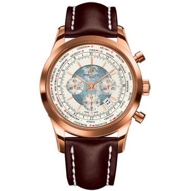 Breitling Transocean Chronograph Unitime Red Gold RB0510U0/A733-leather-brown-tang