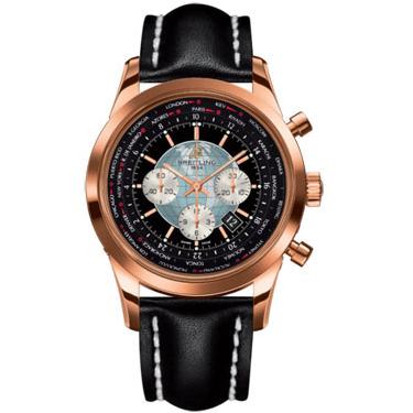 Breitling Transocean Chronograph Unitime Red Gold RB0510U4/BB63-leather-black-tang