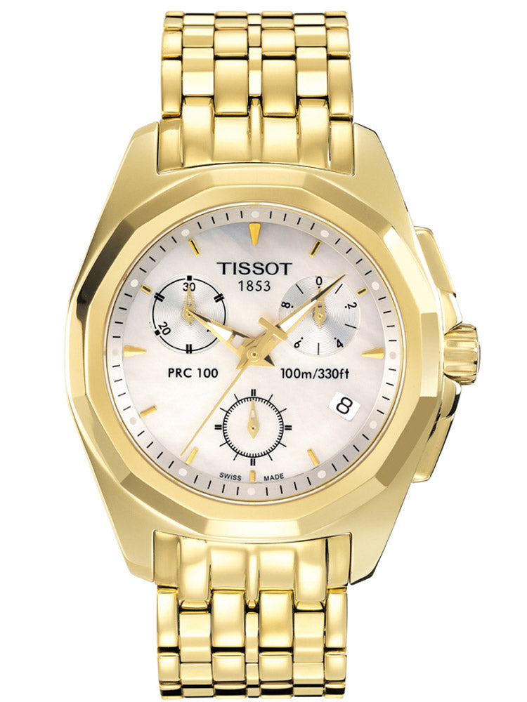 Tissot PRC 100 White Mother of Pearl Dial T008.217.33.111.00 Ladies Watch