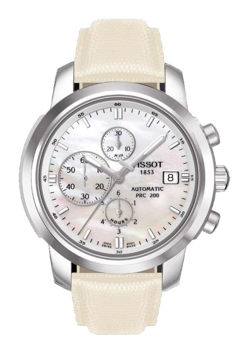 Tissot PRC200 White Mother of Pearl Dial T014.427.16.111.00 Men's Watch