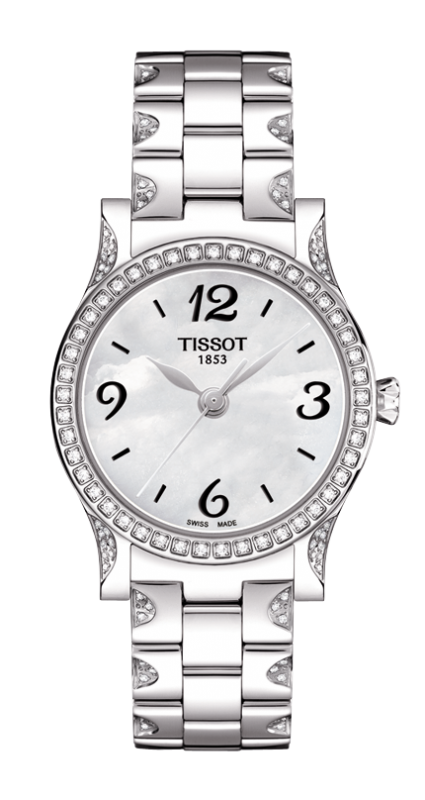 Tissot Stylis-T White Mother Of Pearl T028.210.11.117.00 Ladies Watch