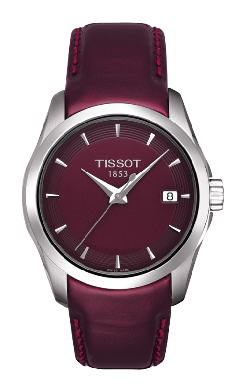 Tissot Couturier Burgundy Dial T035.210.16.371.00 Ladies Watch