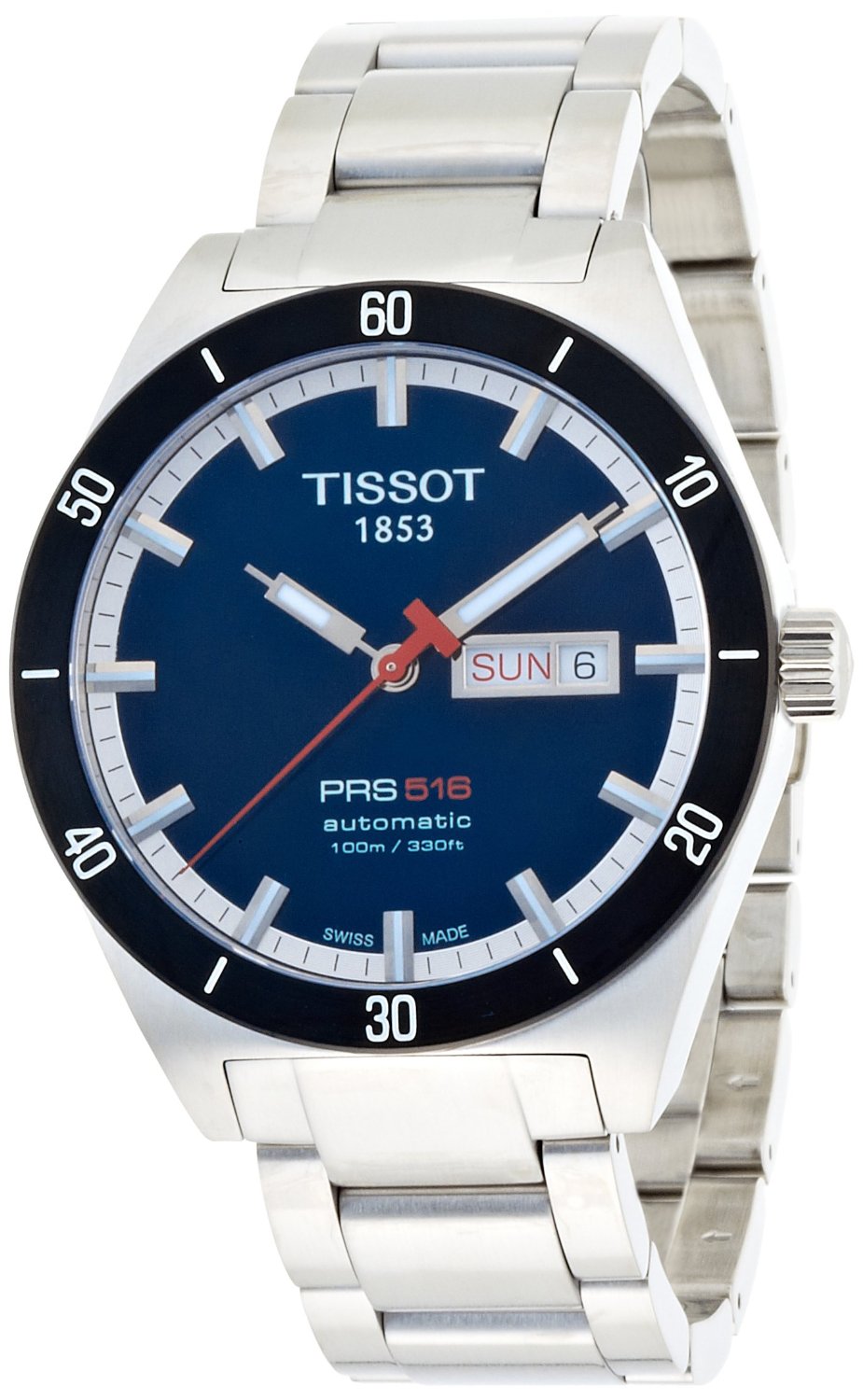 Tissot PRS 516 Day Date Blue Dial T0444302104100 Men's Watch