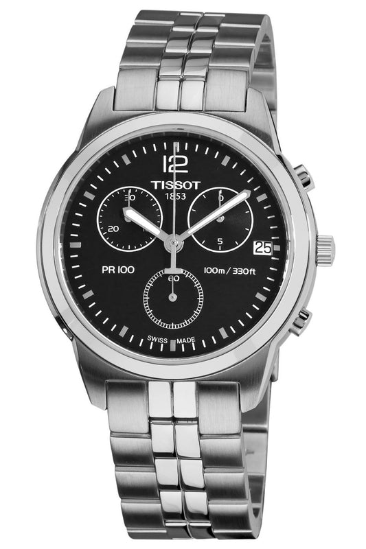 Tissot PR 100 Classic Black Chronograph Dial T049.417.11.057.00 Men's Watch