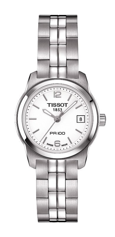 Tissot PR 100 White Dial T0492101101700 Ladies Watch