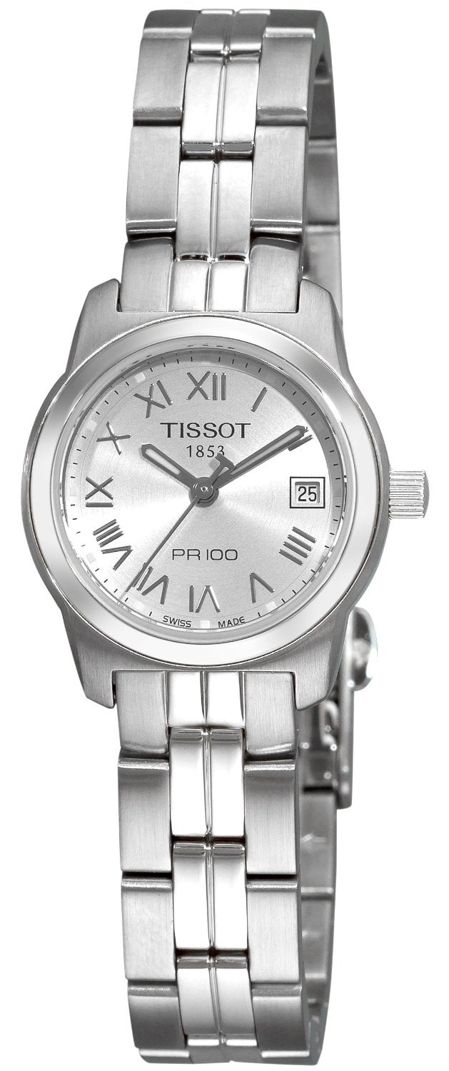 Tissot PR 100 Roman Numeral Silver Dial T0492101103300 Ladies Watch