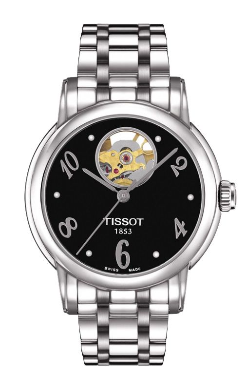 Tissot Lady Heart Automatic Black Dial T0502071105700 Ladies Watch