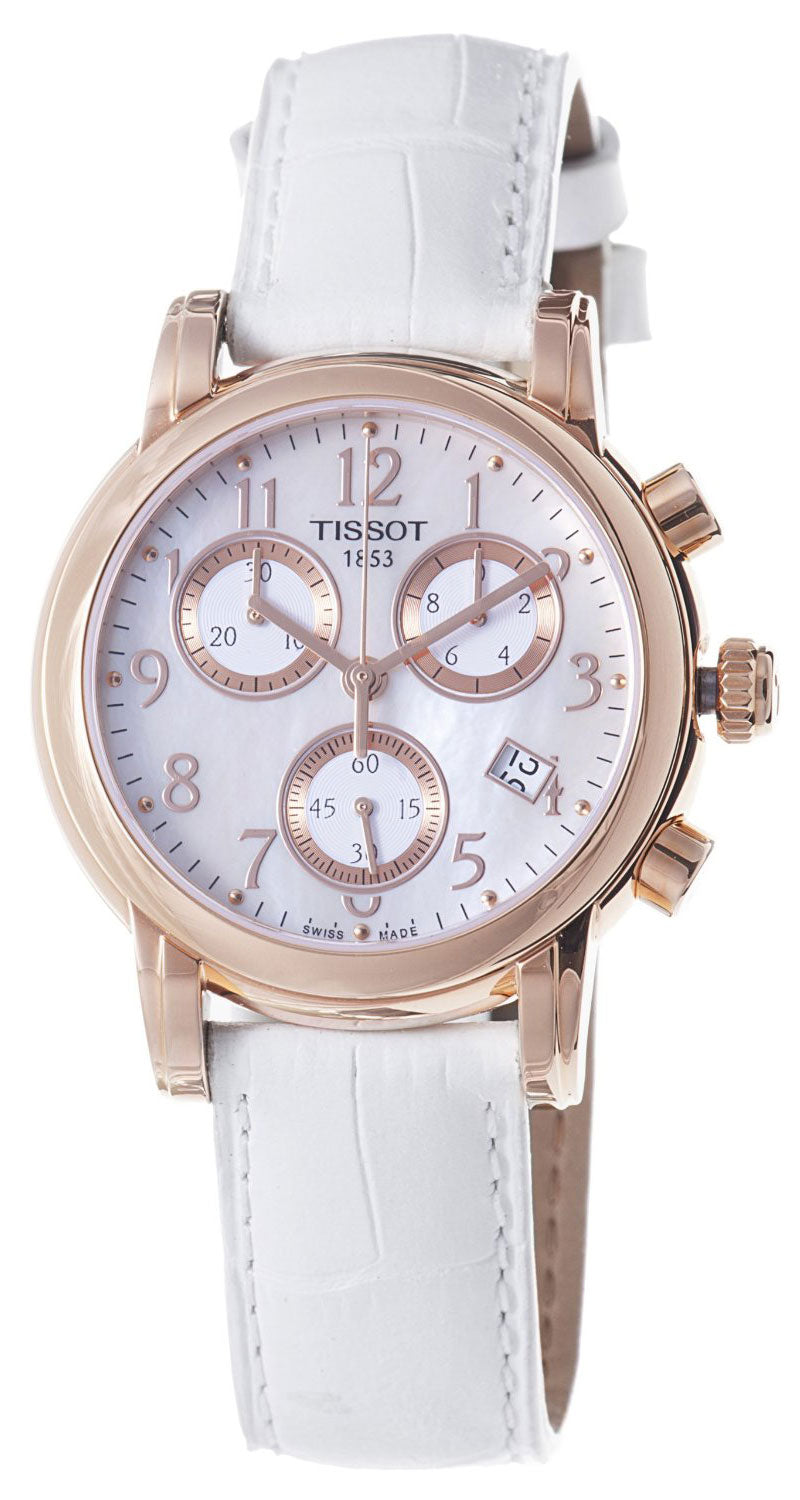 Tissot T-Classic Dressport Chronograph Mother of pearl Dial T0502173611200 Ladies Watch