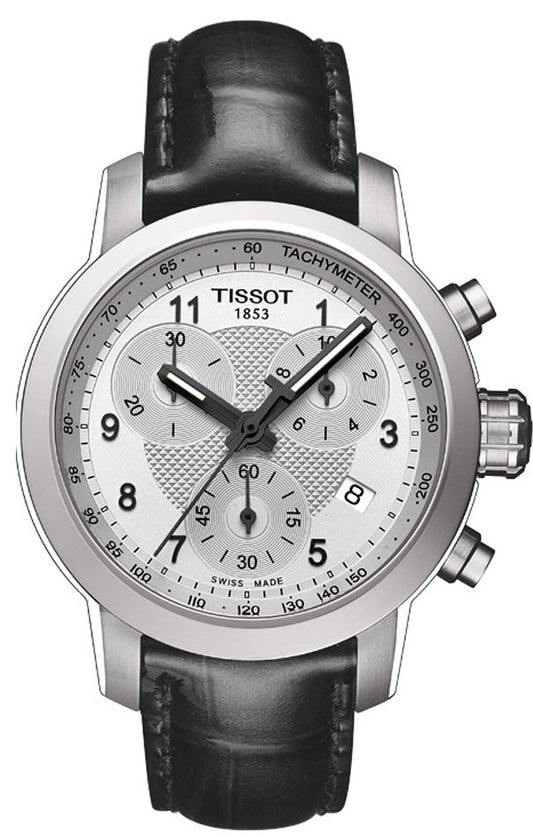 Tissot PRC 200 Chronograph Silver Dial T0552171603202 Ladies Watch