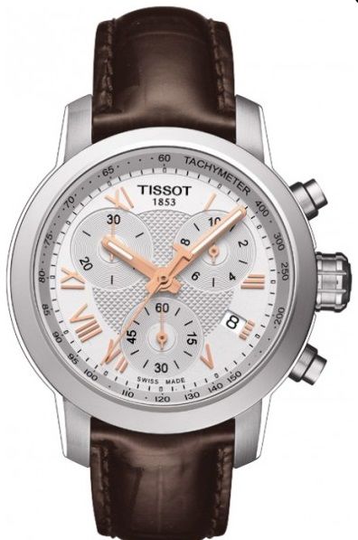 Tissot PRC200 Chronograph Silver Dial T0552171603302 Ladies Watch