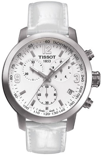 Tissot PRC 200 Chronograph White Dial T0554171601700 Men's Watch