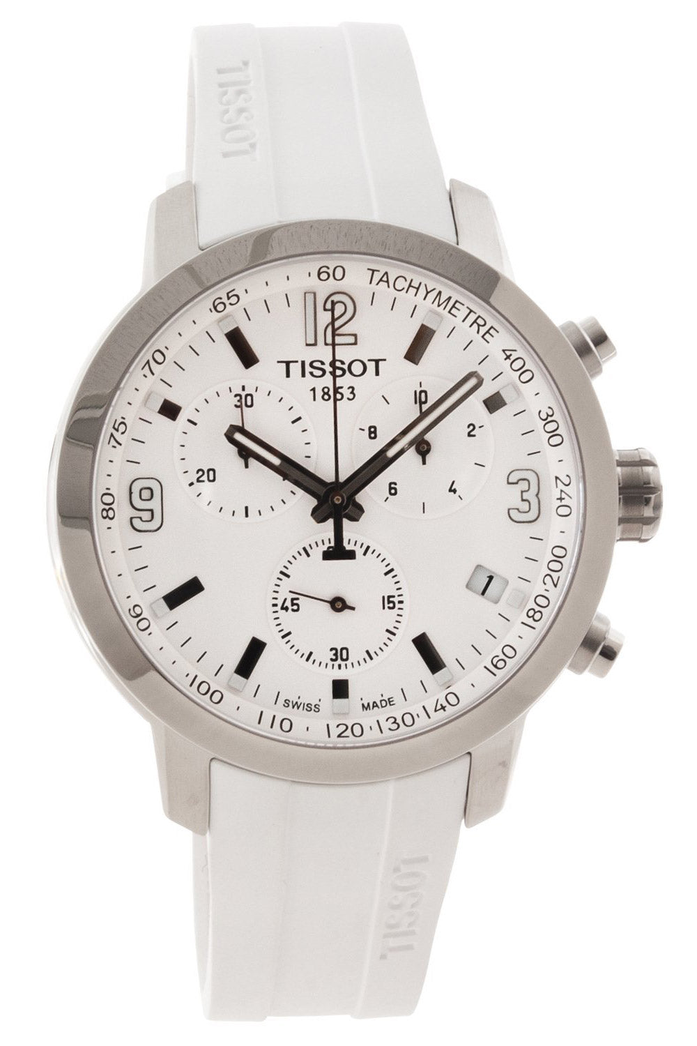 Tissot PRC 200 Chronograph White Dial T0554171701700 Men's Watch