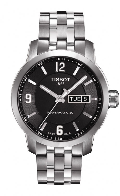 Tissot PRC200 Powermatic 80 Black Dial T0554301105700 Men's Watch