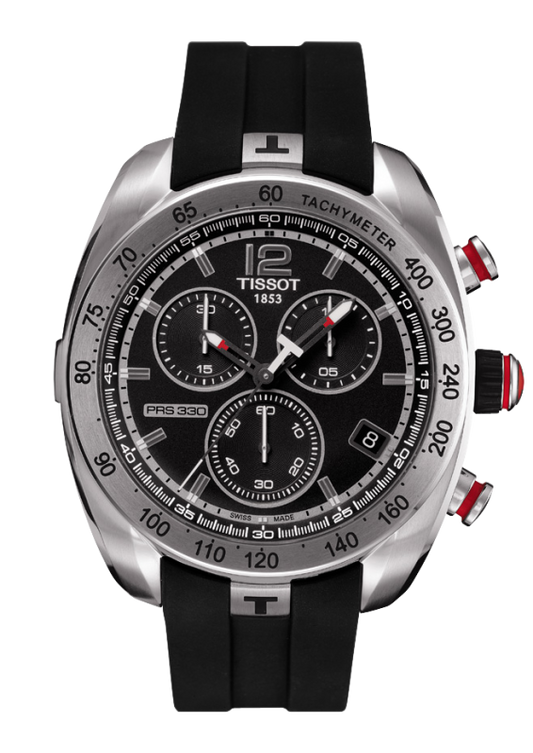 Tissot PRS 330 Chronograph Black Dial T076.417.17.057.00 Men's Watch