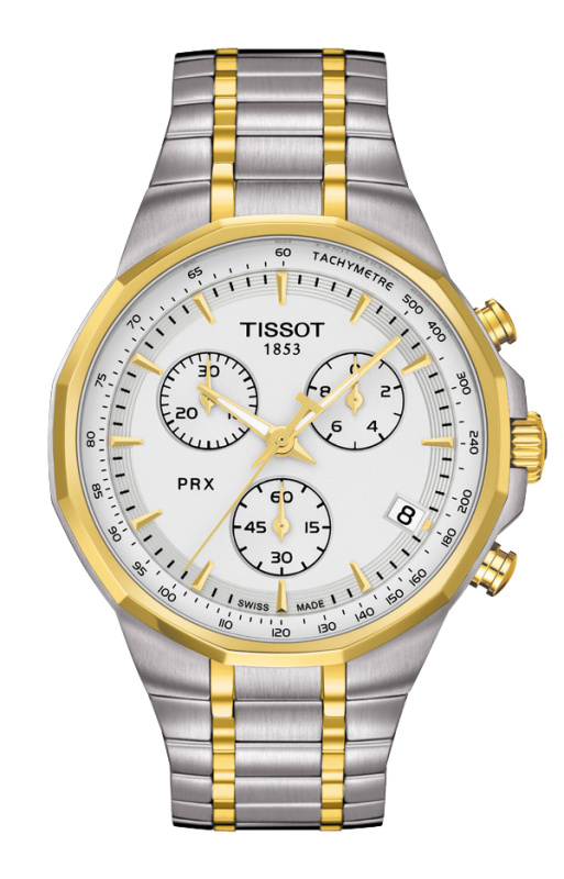 Tissot PRX Classic Chronograph White Dial T077.417.22.031.00 Men's Watch