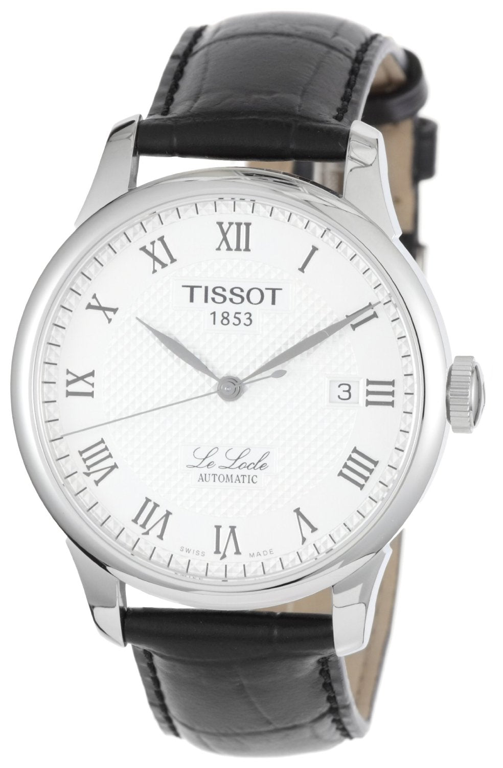 Tissot T-Classic Le Locle Silver Guilloche Dial T41142333 Men's Watch