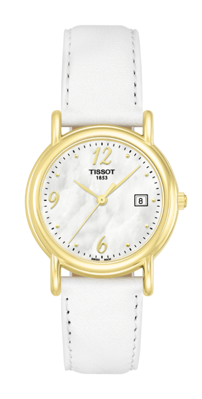 Tissot Carson White Mother Of Pearl Dial T71.3.129.74 Ladies Watch