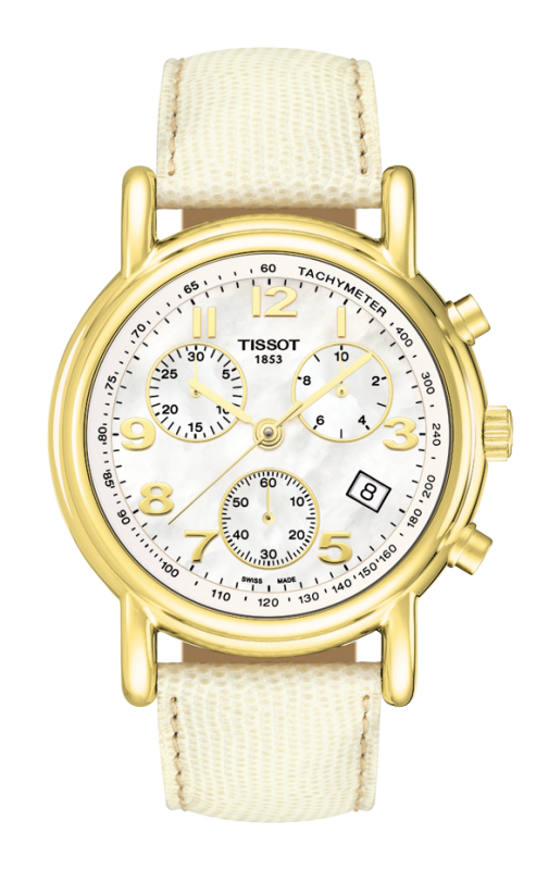 Tissot Carson White Mother Of Pearl Dial T71.3.442.72 Ladies Watch