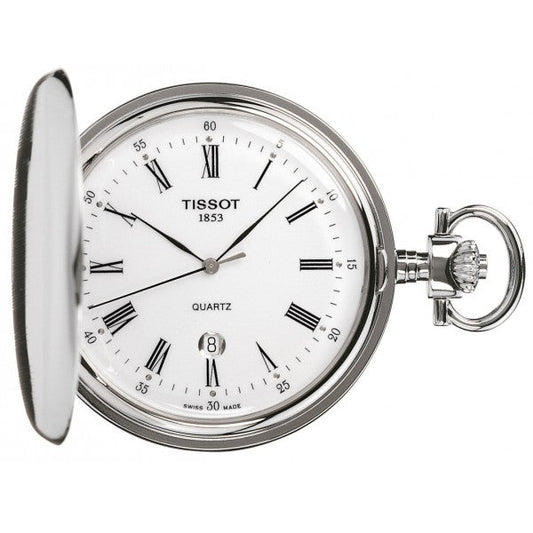 Tissot T-pocket Savonnettes White Dial T83655313 Men's Watch