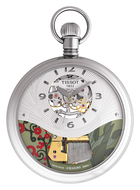 Tissot T-Pocket Musical Spring Season Silver Dial T852.436.99.037.02 Unisex Watch