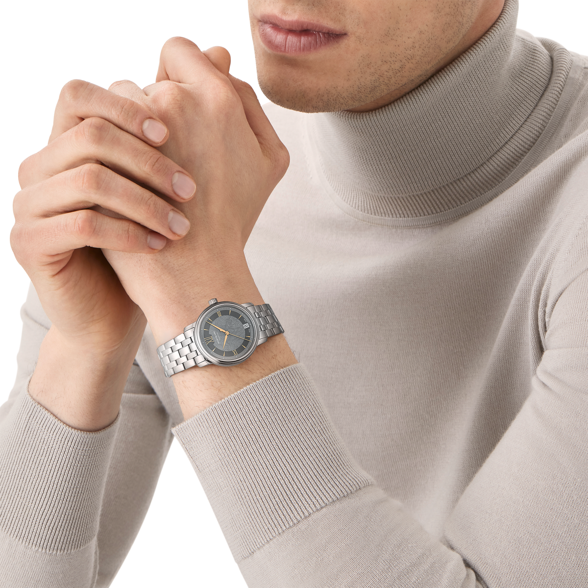 Montblanc Tradition Automatic Date 32 mm - Steel - Gray - Montblanc® US MB132317
