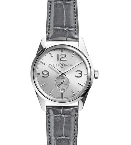 Bell & Ross BR 123 Officer Silver Watch