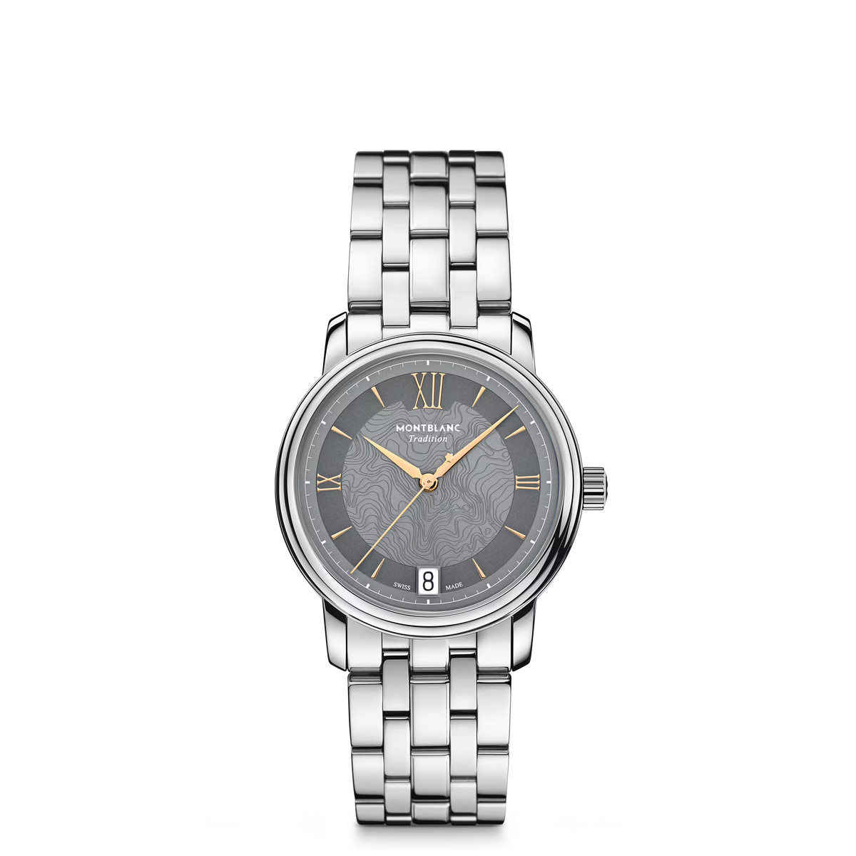 Montblanc Tradition Automatic Date 32 mm - Steel - Gray - Montblanc® US MB132317
