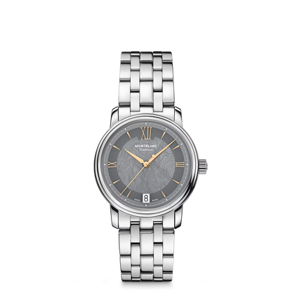 Montblanc Tradition Automatic Date 32 mm - Steel - Gray - Montblanc® US MB132317