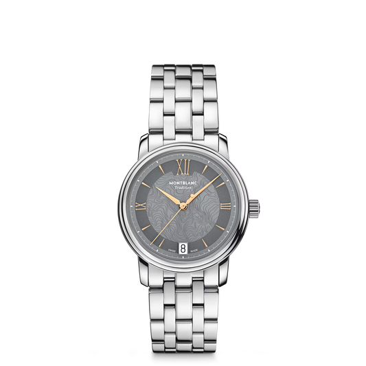 Montblanc Tradition Automatic Date 32 mm - Steel - Gray - Montblanc® US MB132317