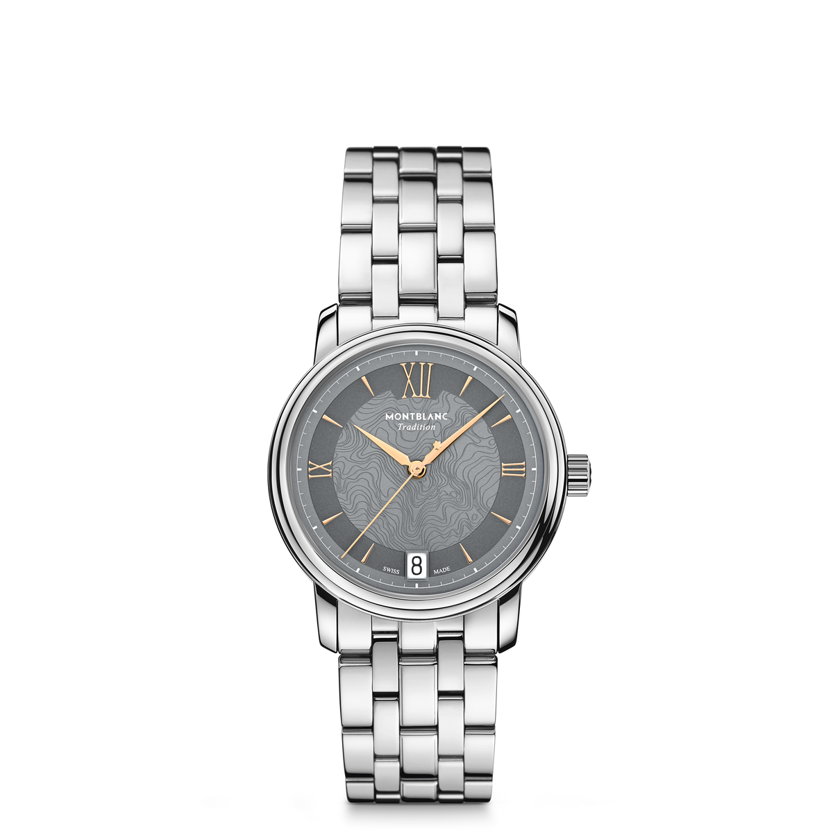 Montblanc Tradition Automatic Date 32 mm - Steel - Gray - Montblanc® US MB132317