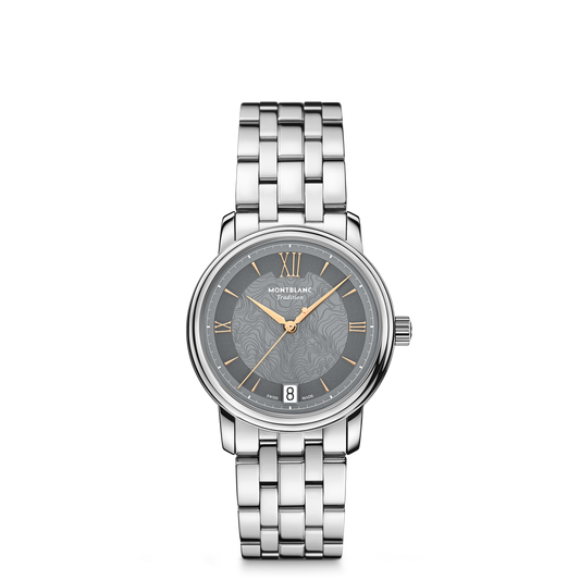 Montblanc Tradition Automatic Date 32 mm - Steel - Gray - Montblanc® US MB132317