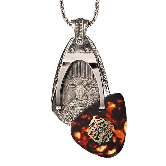 William Henry / Zac Brown LIMITED Production Pendant holds Guitar Pick on 20" Sterling Silver Necklace