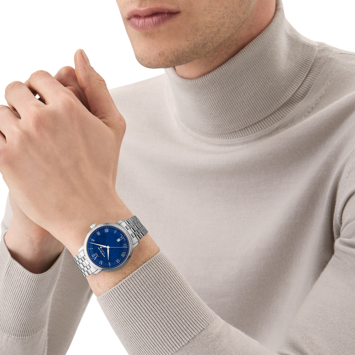 Montblanc Tradition Automatic Date 40 mm - Steel - Blue - Montblanc® US MB131275