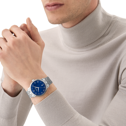 Montblanc Tradition Automatic Date 40 mm - Steel - Blue - Montblanc® US MB131275