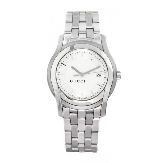 Gucci 5505 Stainless Steel Silver-Tone Mens Watch Ya055212