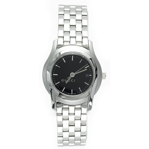 Gucci 5505 Stainless Steel Black Ladies Watch Ya055518