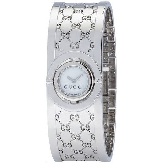 Gucci 112 Twirl Stainless Steel Bangle Ladies Watch Ya112511