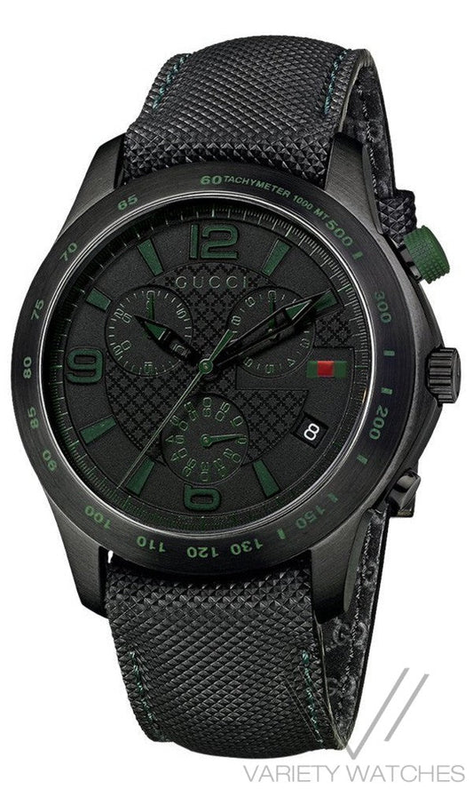 Gucci G-Timeless Black Dial Chronograph Mens Watch Ya126225