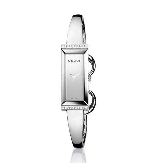 Gucci G-Frame Stainless Steel Bangle Ladies Watch Ya127505