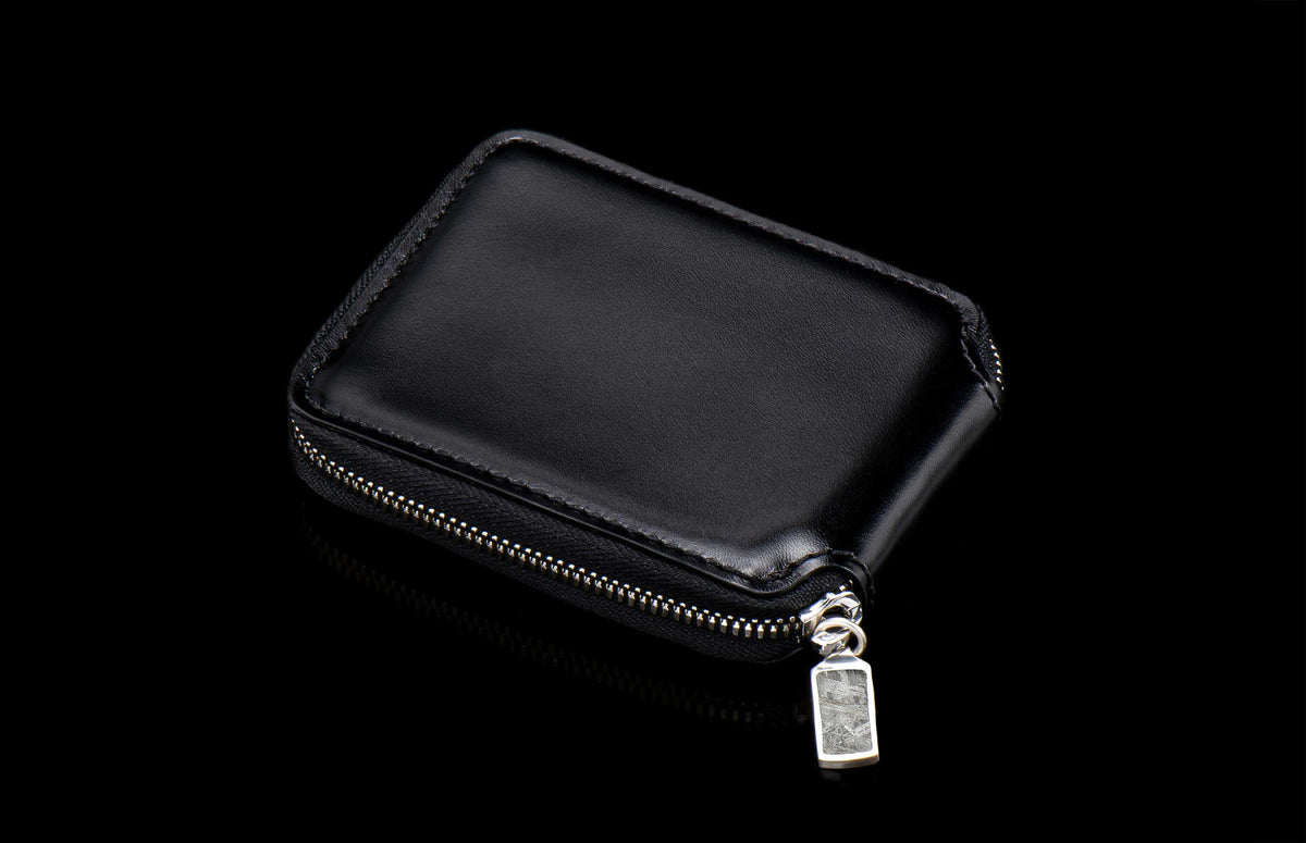 William Henry LEATHER Zipper Bi-Fold ZBF LIZ BLK