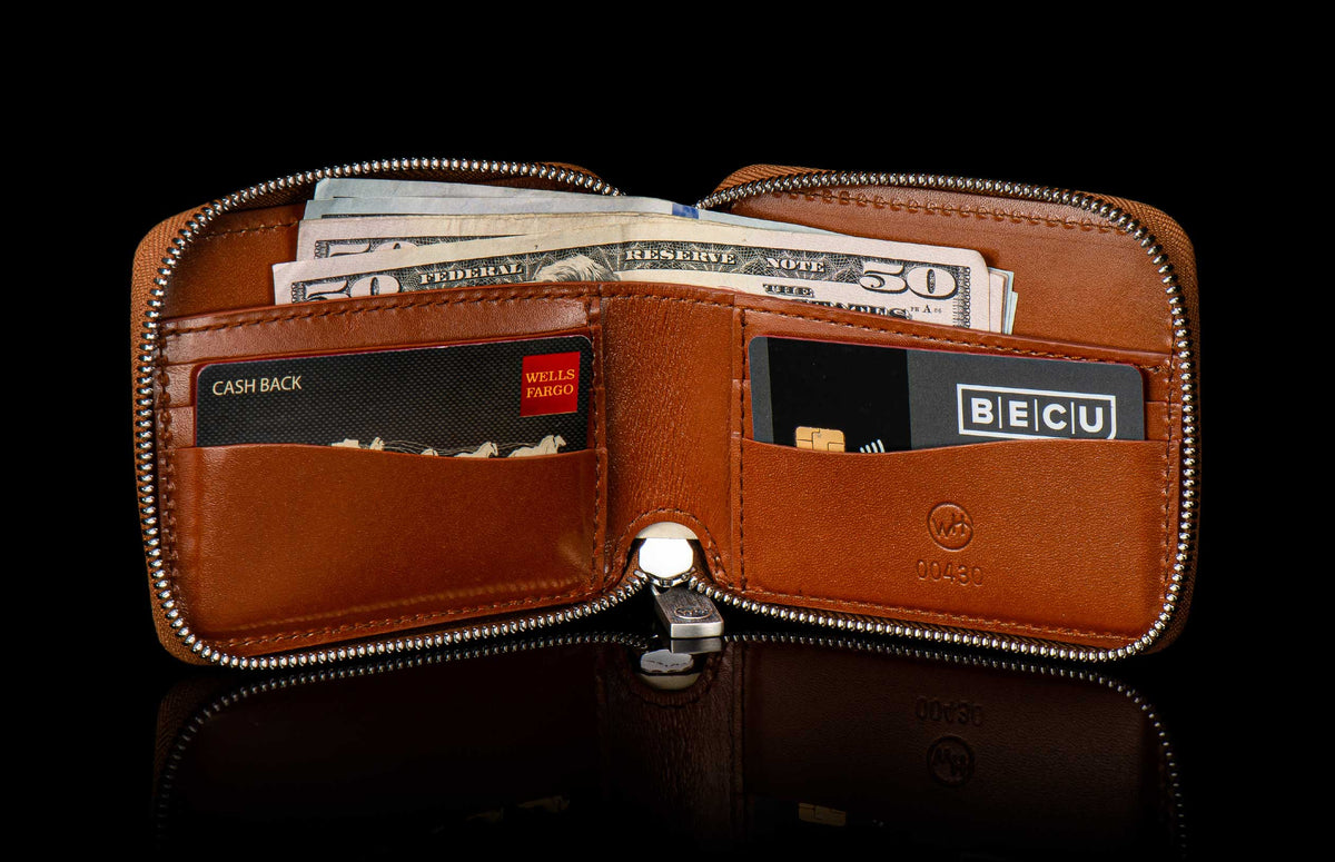 William Henry LEATHER Zipper Bi-Fold ZBF