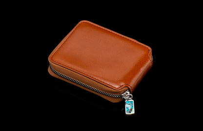 William Henry LEATHER Zipper Bi-Fold ZBF LIZ BLK